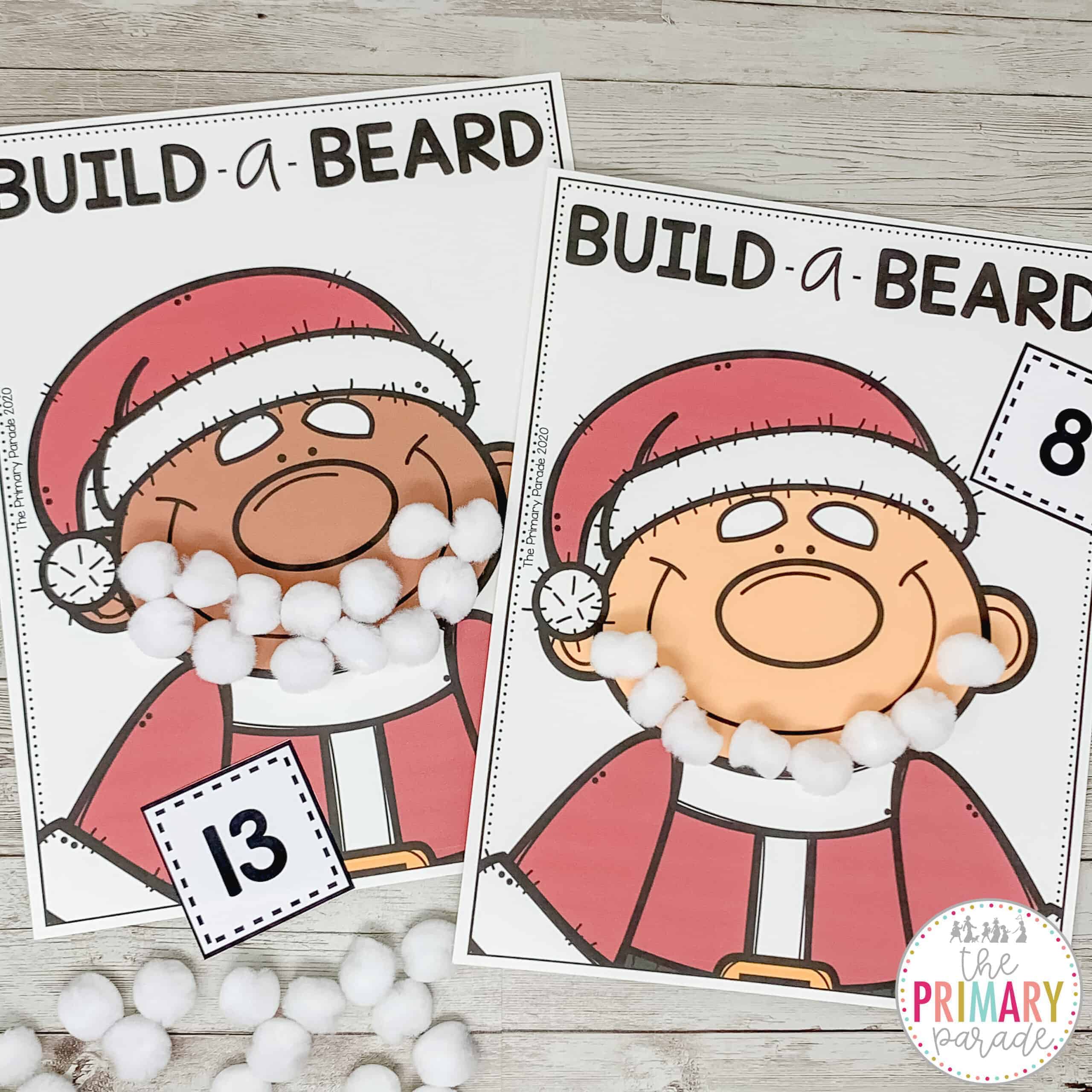 free printable build a santa christmas worksheet - the primary parade